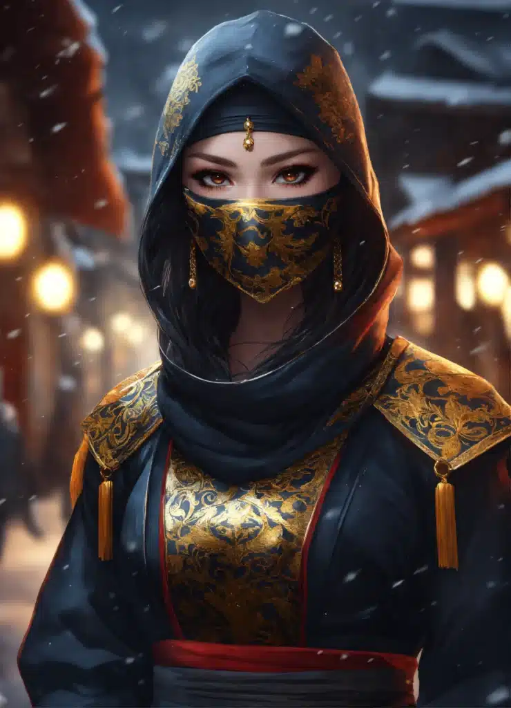  beautiful masked kunoichi ninja 